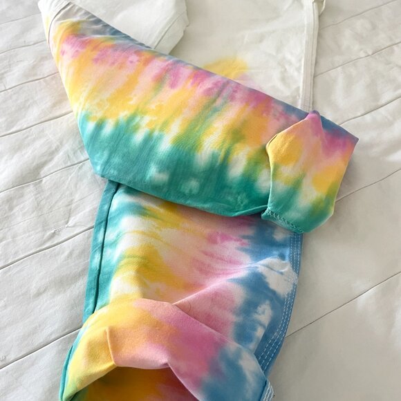 🎨 Free Speech Jeanies – Ripple Dye Painter Pants (Size 6-8) or 32" x 32" - Picture 6 of 15